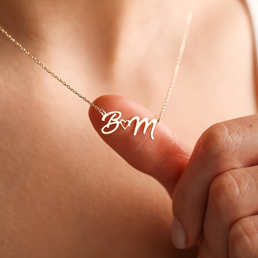 Custom Name Necklace Stainless Steel - اسم مخصص القلائد للنساء مقاوم للماء
