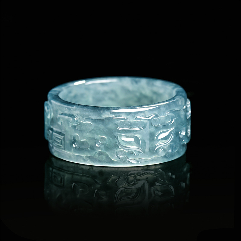 Rings - ميانمار الجاديت Taotie خاتم الإكسسوارات الأحجار