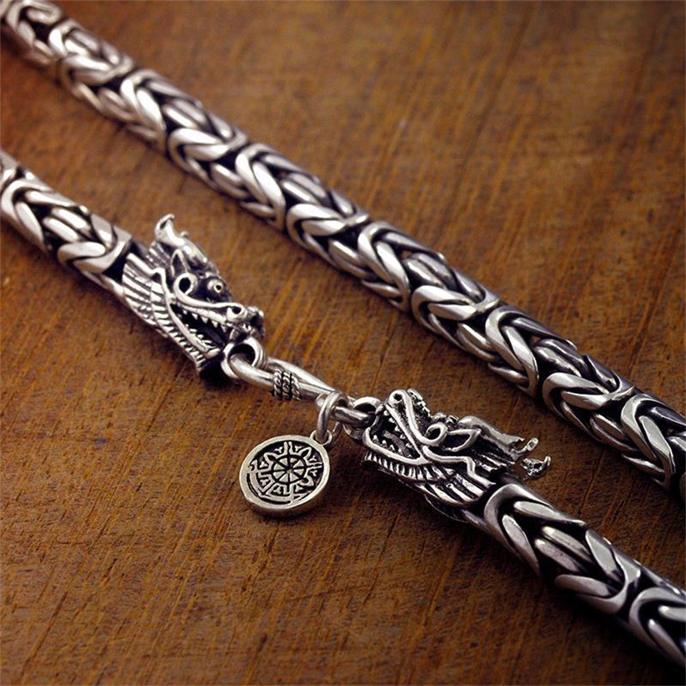 925 Sterling Silver Chain Necklace Men - قلادة أويادي للرجال من الفضة الإسترلينية