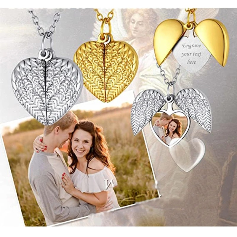 Heart Locket Necklace Photo - صورة مخصصة القلب المنجد قلادة شخصية