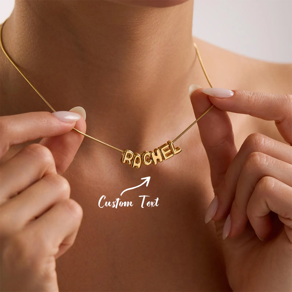 قلادة بالون مخصصة بالأحرف الأو - مراجعة Custom Name Necklace Stainless Steel وسعره