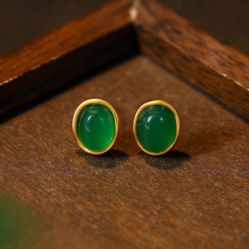 الأخضر الطبيعي اليشم أقراط الت - مراجعة Earrings وسعره