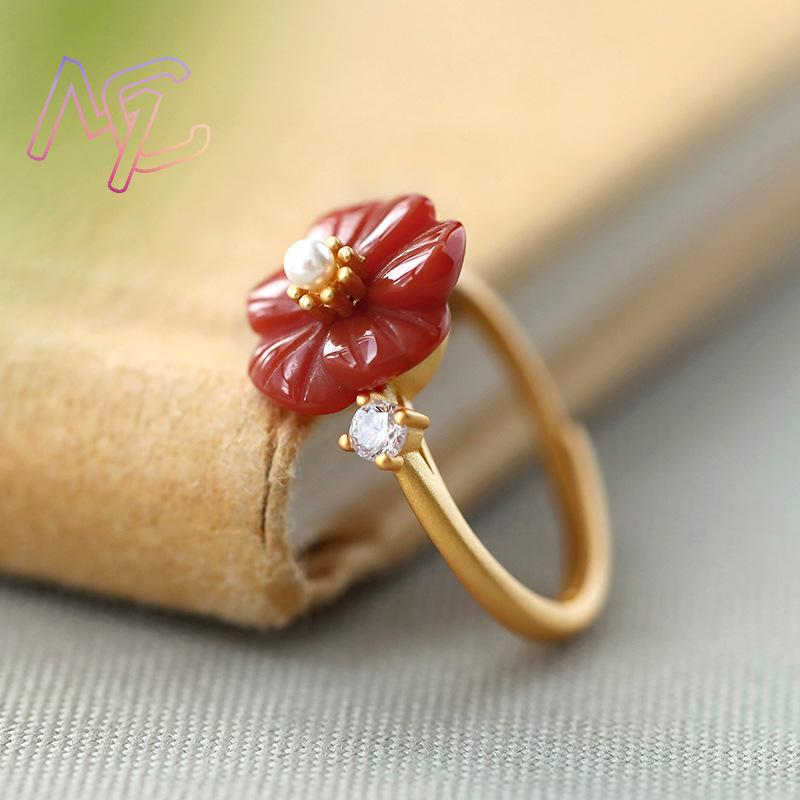 الأحمر الطبيعي اليشم زهرة خوات - مراجعة Rings وسعره