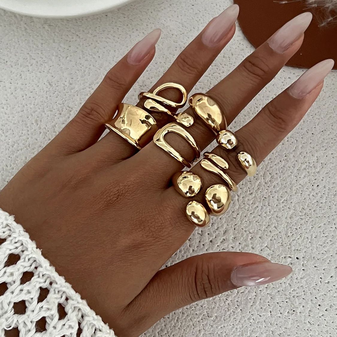 ديزي مجموعة واحدة من خواتم الم - مراجعة Vintage Punk Knuckle Rings Set وسعره