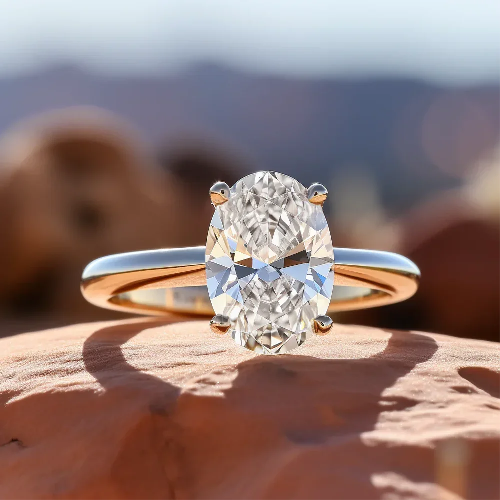 1/2/3 قيراط البيضاوي قطع مويسا - مراجعة Moissanite Engagement Ring 1 Carat وسعره