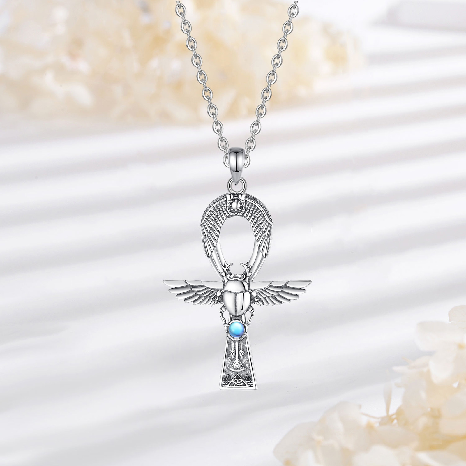 يودورا-قلادة مصرية قديمة بملف  - مراجعة 925 Sterling Silver Chain Necklace Men وسعره