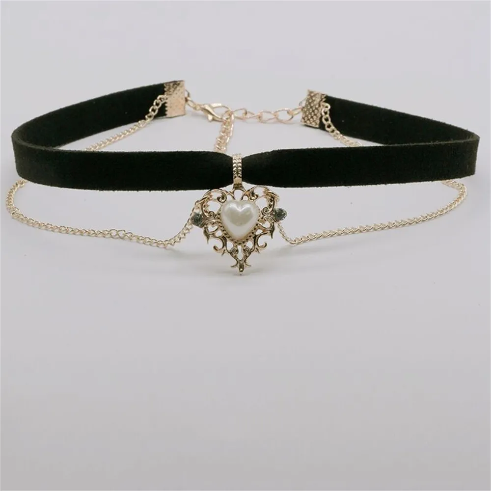 قلادة مخملية عتيقة للسيدات ، ق - مراجعة Pearl Choker Necklace Vintage وسعره