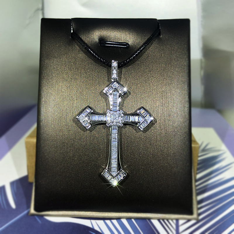 925 فضة غرامة الأبيض الزركون ا - مراجعة 925 Sterling Silver Chain Necklace Men وسعره