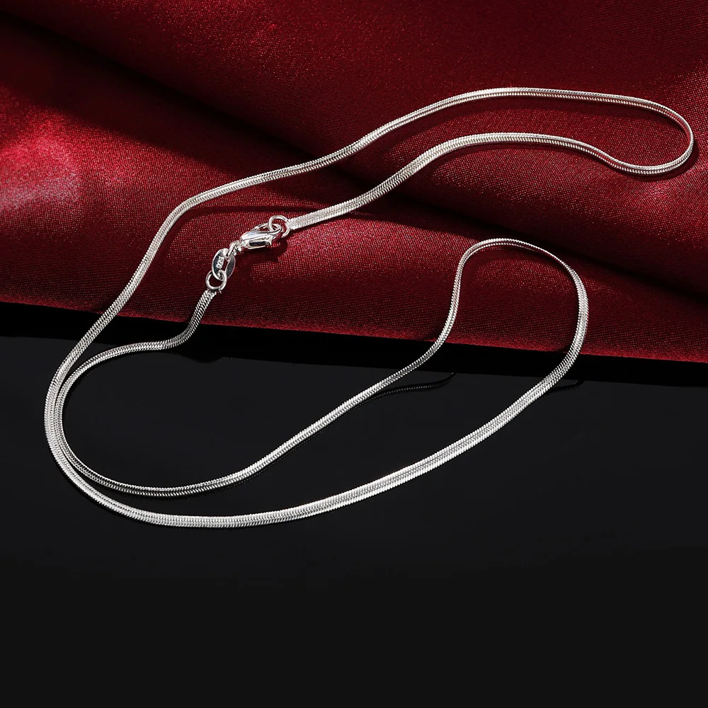 925 فضة قلادة للرجال والنساء ، - مراجعة 925 Sterling Silver Chain Necklace Men وسعره