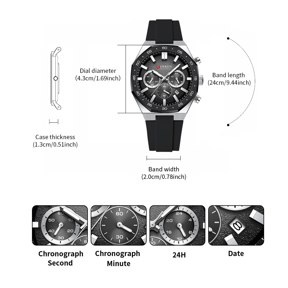 ساعة يد رياضية رجالية عصرية من - مراجعة Watch Accessories وسعره